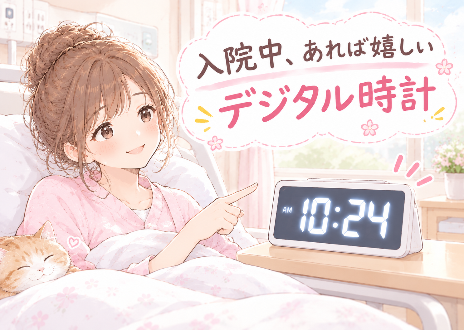 現役看護師が教える、入院中に持ってきてよかったもの①｜大きくて見やすいデジタル時計